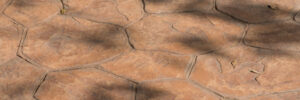 Orange Stamped Concrete