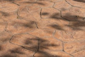 Orange Stamped Concrete