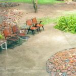 concrete outdoor living space